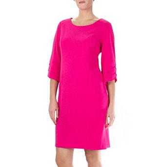 Women's Nina Leonard Tiered Sleeve Sheath Dress
