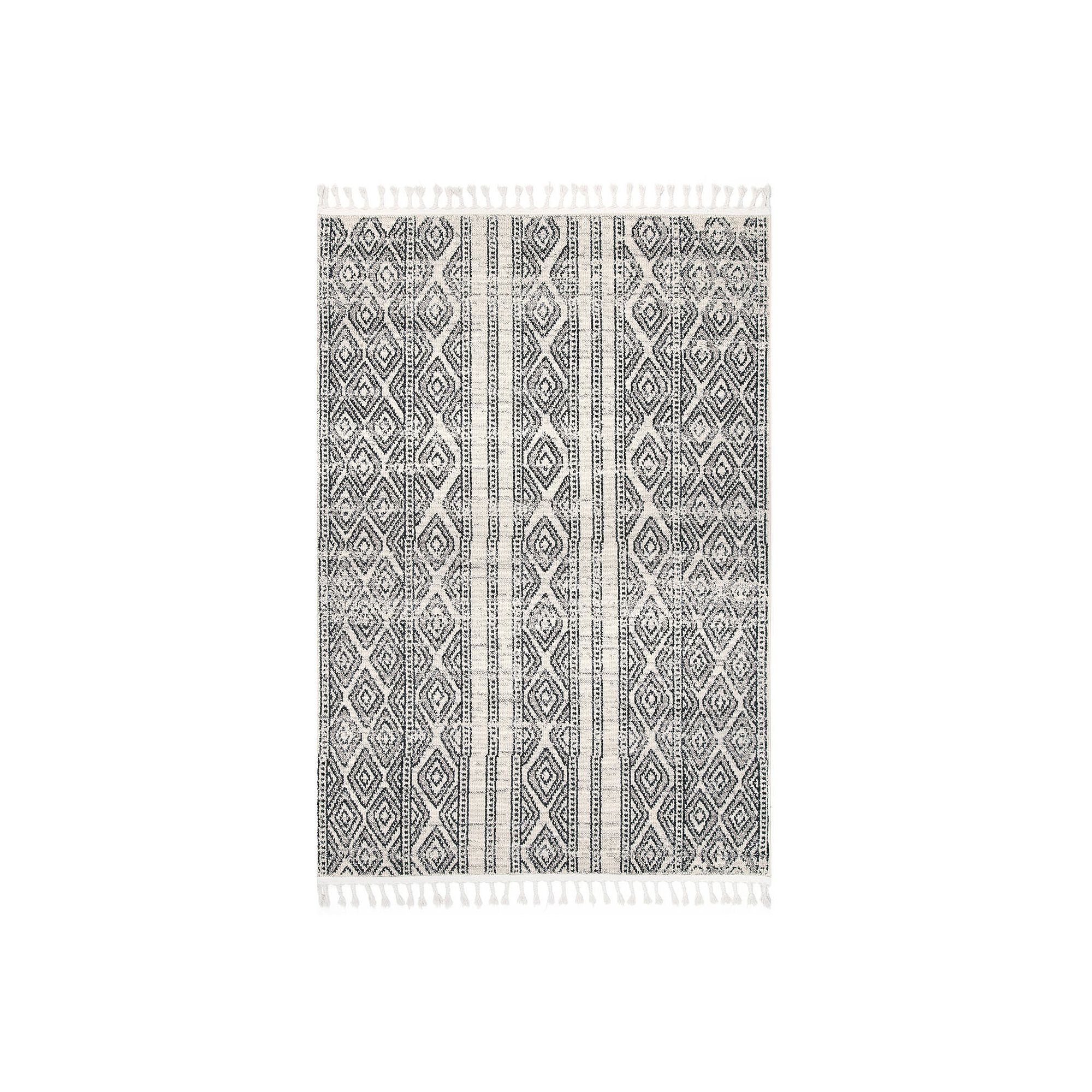 nuLOOM Chenoa Striped Tribal Tassel Area Rug, Beige Khaki