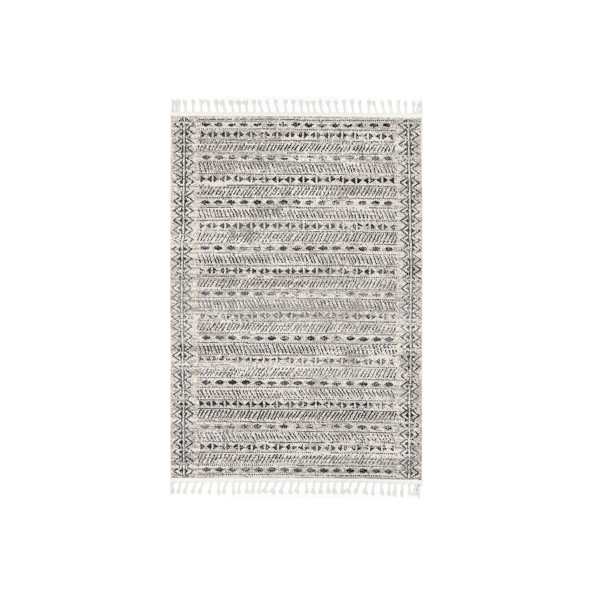 nuLOOM Wilmarie Striped Ethnic Tassel Area Rug, Beige Khaki