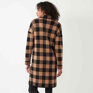 Women's Nine West Plaid Sweater Coatigan