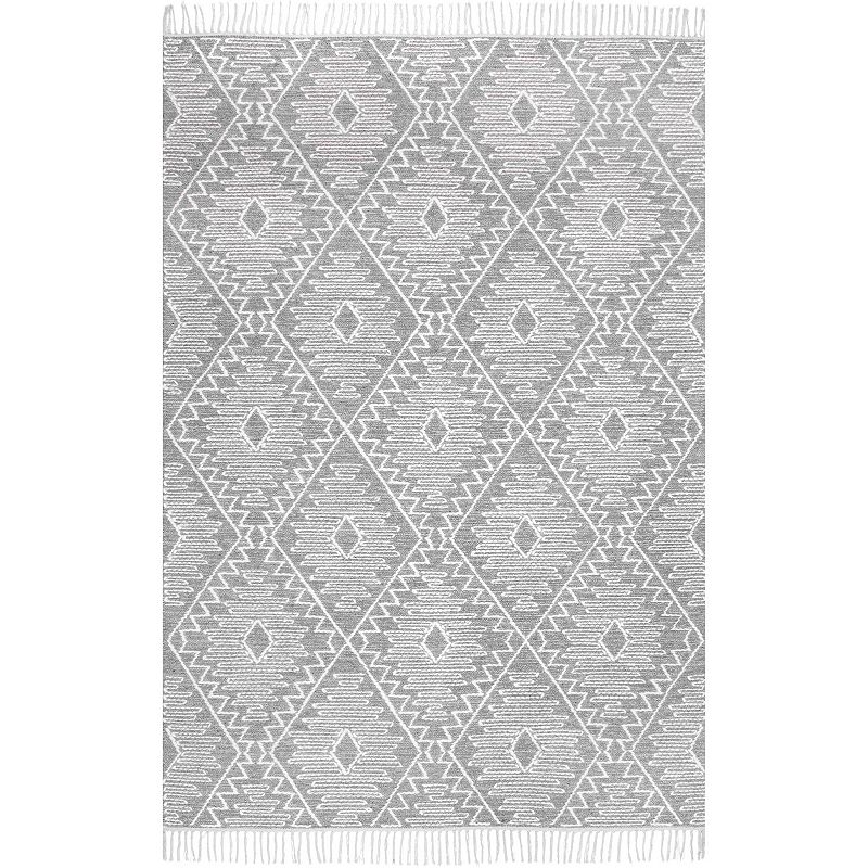 nuLOOM Karsyn Tribal Trellis Area Rug, Grey, 5X8 Ft