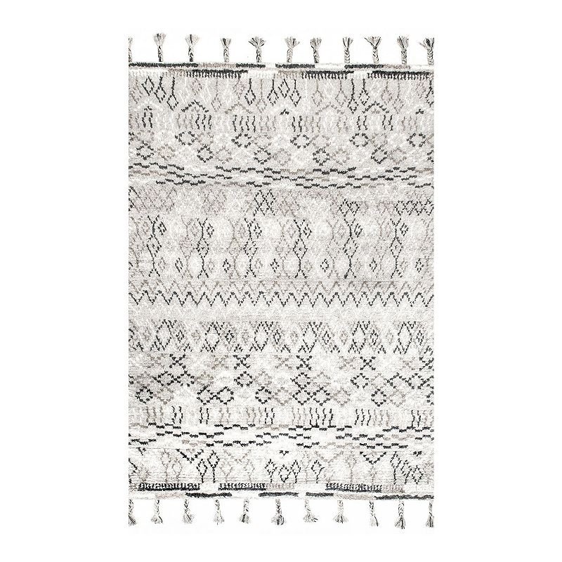 nuLOOM Maurade Tribal Flatweave Area Rug, Grey, 7.5X9.5 Ft
