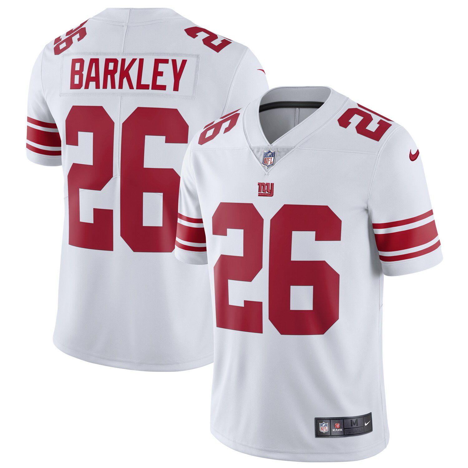 men's new york giants saquon barkley nike white color rush limited jersey