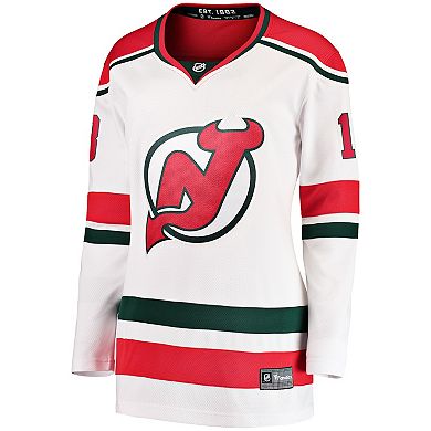Women's Fanatics Branded Nico Hischier White New Jersey Devils Alternate Premier Breakaway Player Jersey