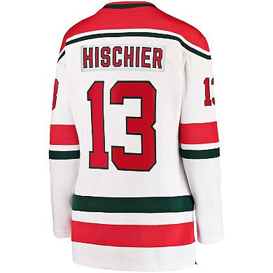 Women's Fanatics Branded Nico Hischier White New Jersey Devils Alternate Premier Breakaway Player Jersey