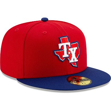 Men's New Era Red/Royal Texas Rangers 2020 Alternate 3 Authentic Collection On Field 59FIFTY Fitted Hat