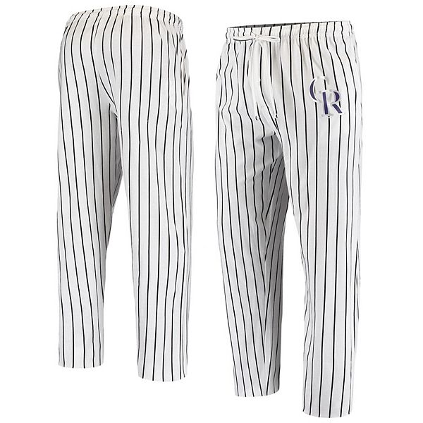 New York Yankees Concepts Sport Women's Vigor Pinstripe Sleep Pant - White