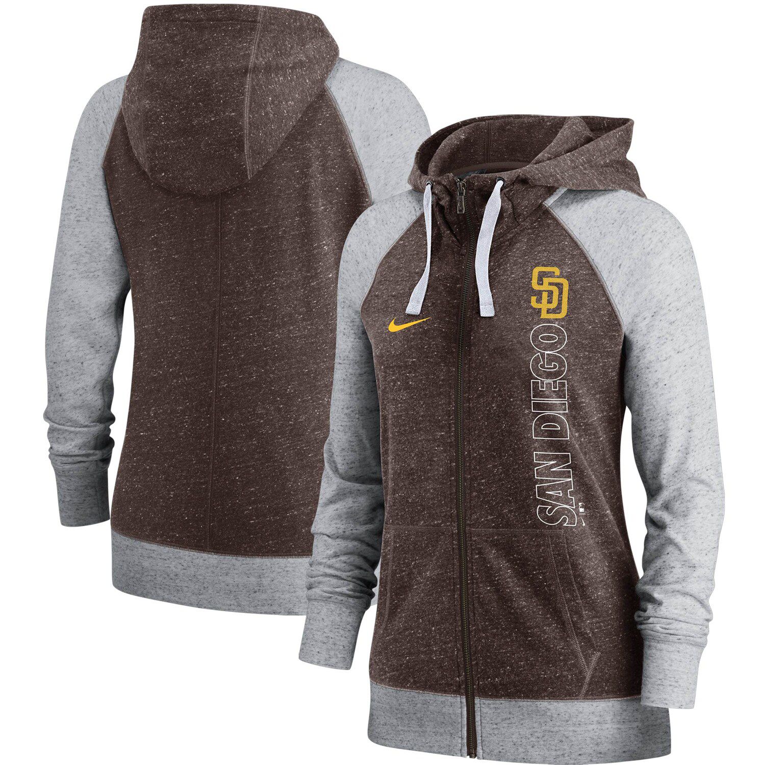 brown full zip hoodie