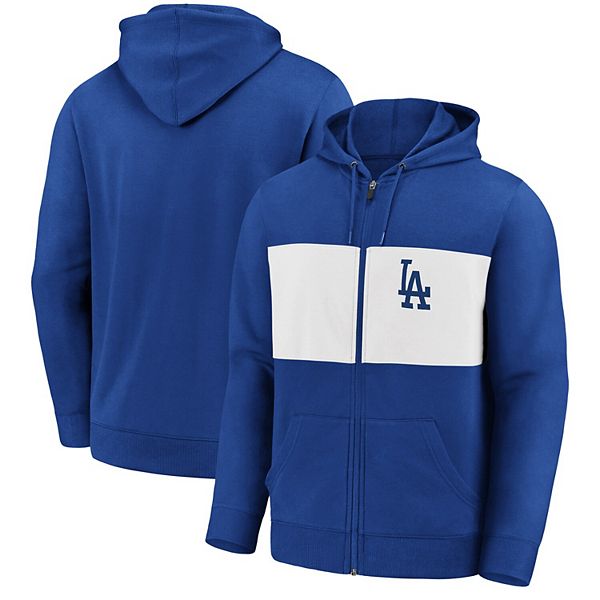 Youth Royal Los Angeles Dodgers Team Color Wordmark Full-Zip Hoodie