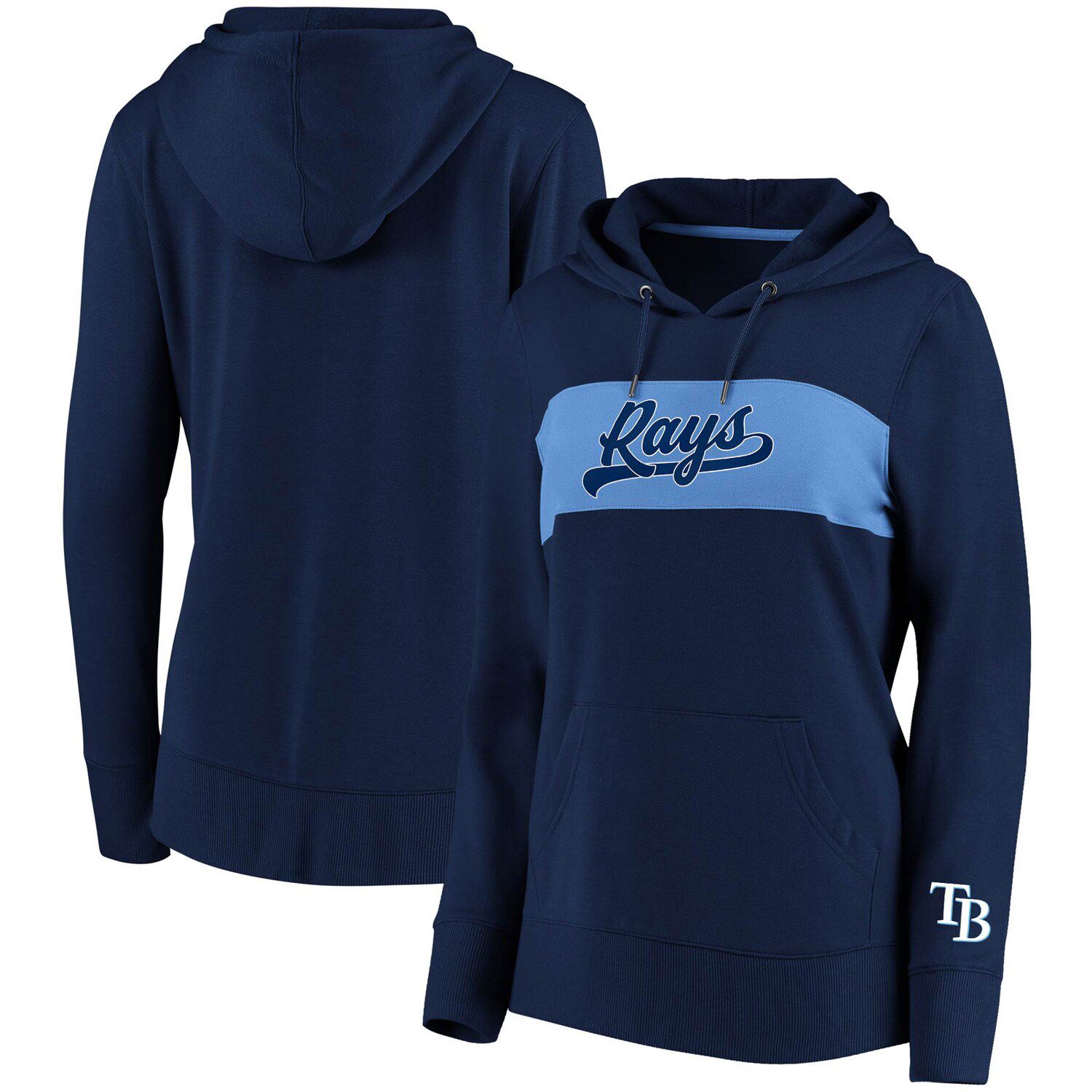 New Era Kansas City Royals Womens Blue Triblend Hooded Sweatshirt