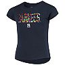 Girls Youth New Era Navy New York Yankees Flip Sequin T-Shirt