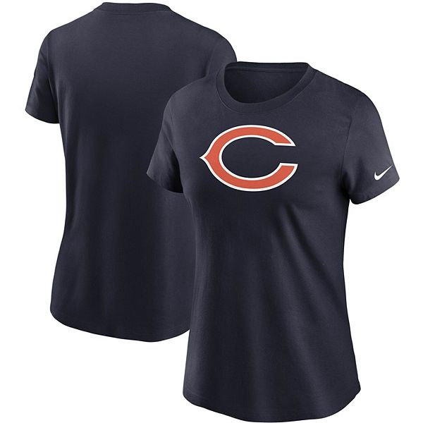 Women's Nike Navy Chicago Bears Logo Essential T-Shirt