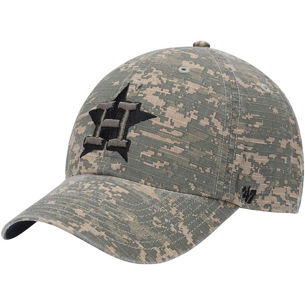 Men's '47 Camo Houston Astros Phalanx Clean Up Adjustable Hat