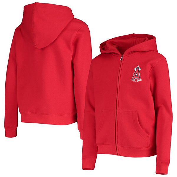 Youth Los Angeles Angels Nike Red/Navy Authentic Collection Performance  Pullover Hoodie
