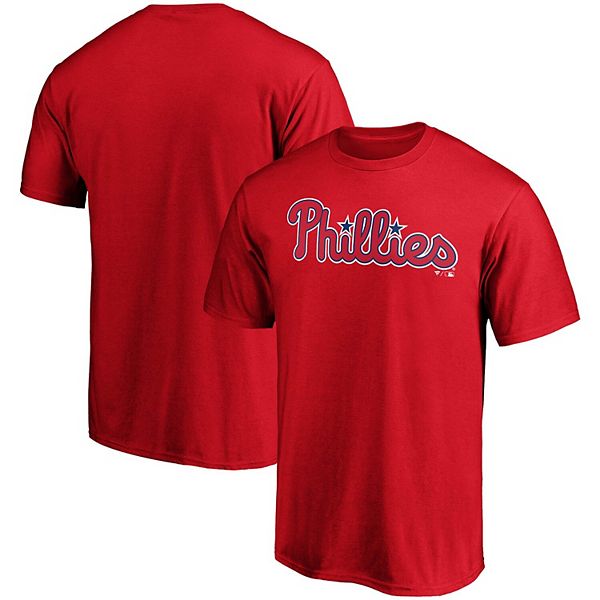 Men's Fanatics Branded Red Philadelphia Phillies Official Wordmark T-Shirt