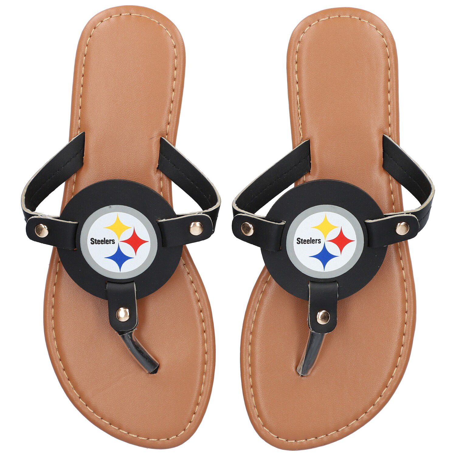 steelers flip flops womens