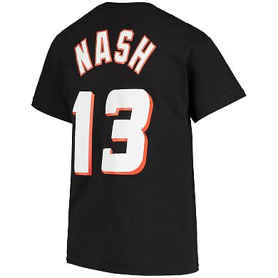 Youth Steve Nash Black Phoenix Suns Hardwood Classics Name & Number T-Shirt