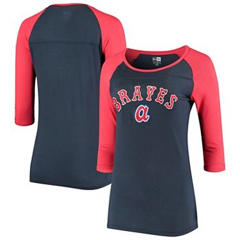 Atlanta Braves New Era Women's Cooperstown Raglan 3/4-Sleeve