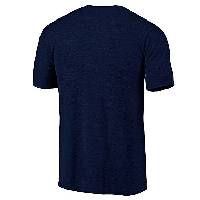 Men's Fanatics Branded Navy Detroit Tigers Weathered Official Logo Tri-Blend T-Shirt