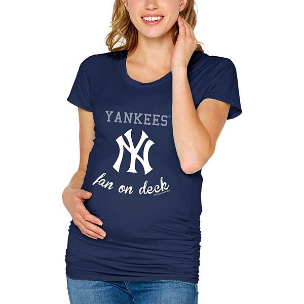 Women's Soft as a Grape Navy New York Yankees Maternity Side
