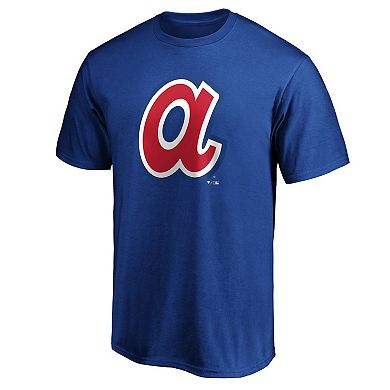 Men's Fanatics Branded Royal Atlanta Braves Cooperstown Collection Forbes Team T-Shirt
