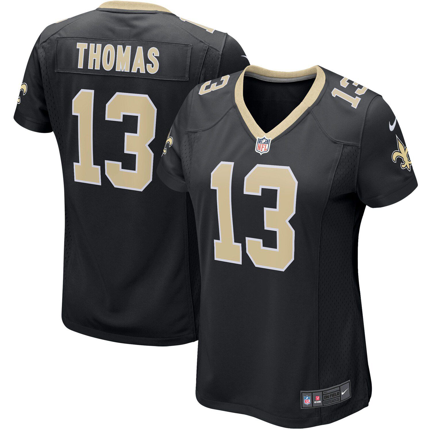 Black New Orleans Saints Game Player Jersey