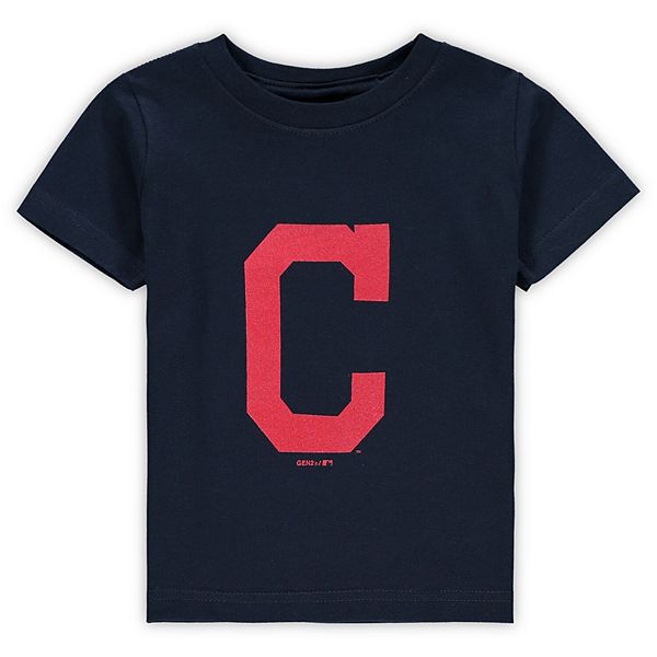 Infant Navy Cleveland Indians Primary Team Logo T-Shirt
