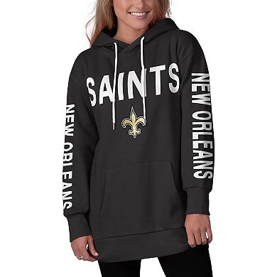 Women's G-III 4Her by Carl Banks Navy New Orleans Saints Extra Point Pullover Hoodie