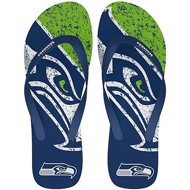 Seattle Seahawks Big Logo Flip Flop Sandals