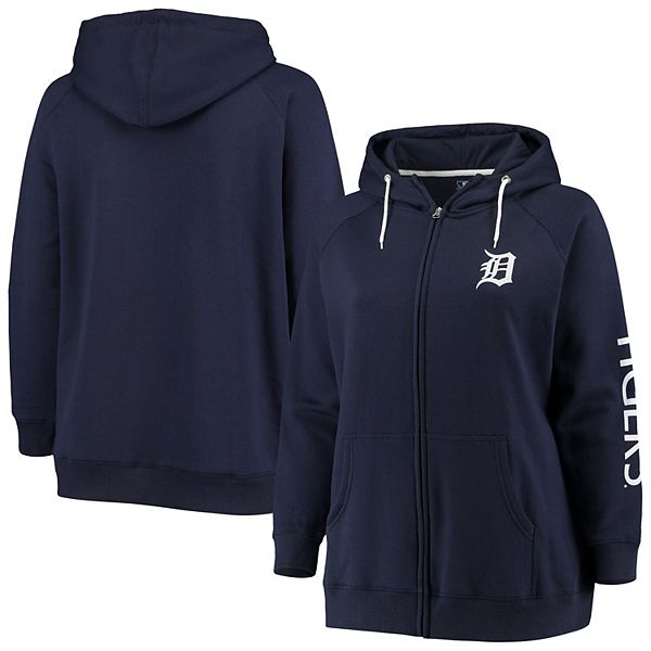 アウトレット 送料無料 パーカー スウェット 衣類 Detroit Navy Hoodie Hit Full Zip Size Plus Women S Tigers パーカー Automaxima Com Sg