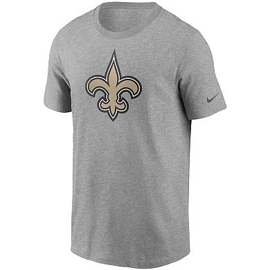 Men's Nike Heathered Gray New Orleans Saints Primary Logo T-Shirt