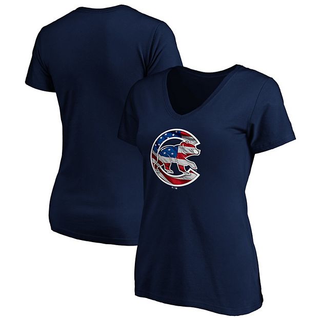 Nike Women's Chicago Cubs Blue Pride V-Neck T-Shirt