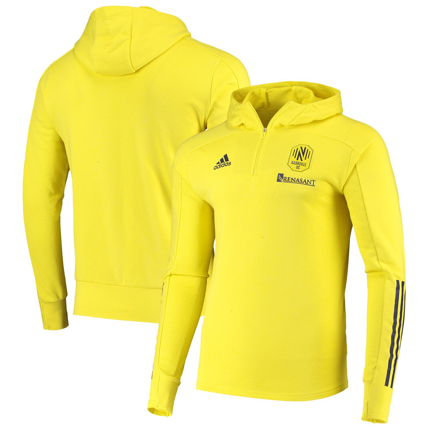 yellow adidas zip up