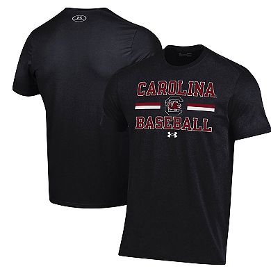Men's Under Armour Black South Carolina Gamecocks Baseball Stack Performance T-Shirt