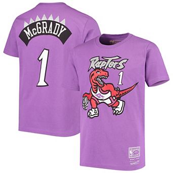 Youth Tracy McGrady Purple Toronto Raptors Hardwood Classics Name & Number T-Shirt