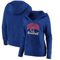 Men's Fanatics Branded Royal/Red Chicago Cubs Chip In Pullover Hoodie