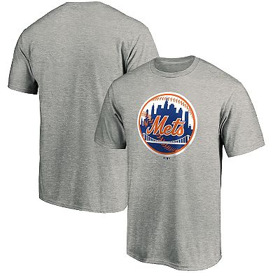Men's Fanatics Branded Heathered Gray New York Mets Cooperstown Collection Forbes Team T-Shirt