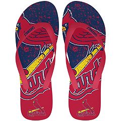 MLB St. Louis Cardinals Stripe Logo Dot Sole Slippers Size L by FOCO