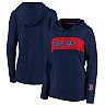 Women's Fanatics Branded Navy Boston Red Sox Tri-Blend Colorblock Pullover Hoodie