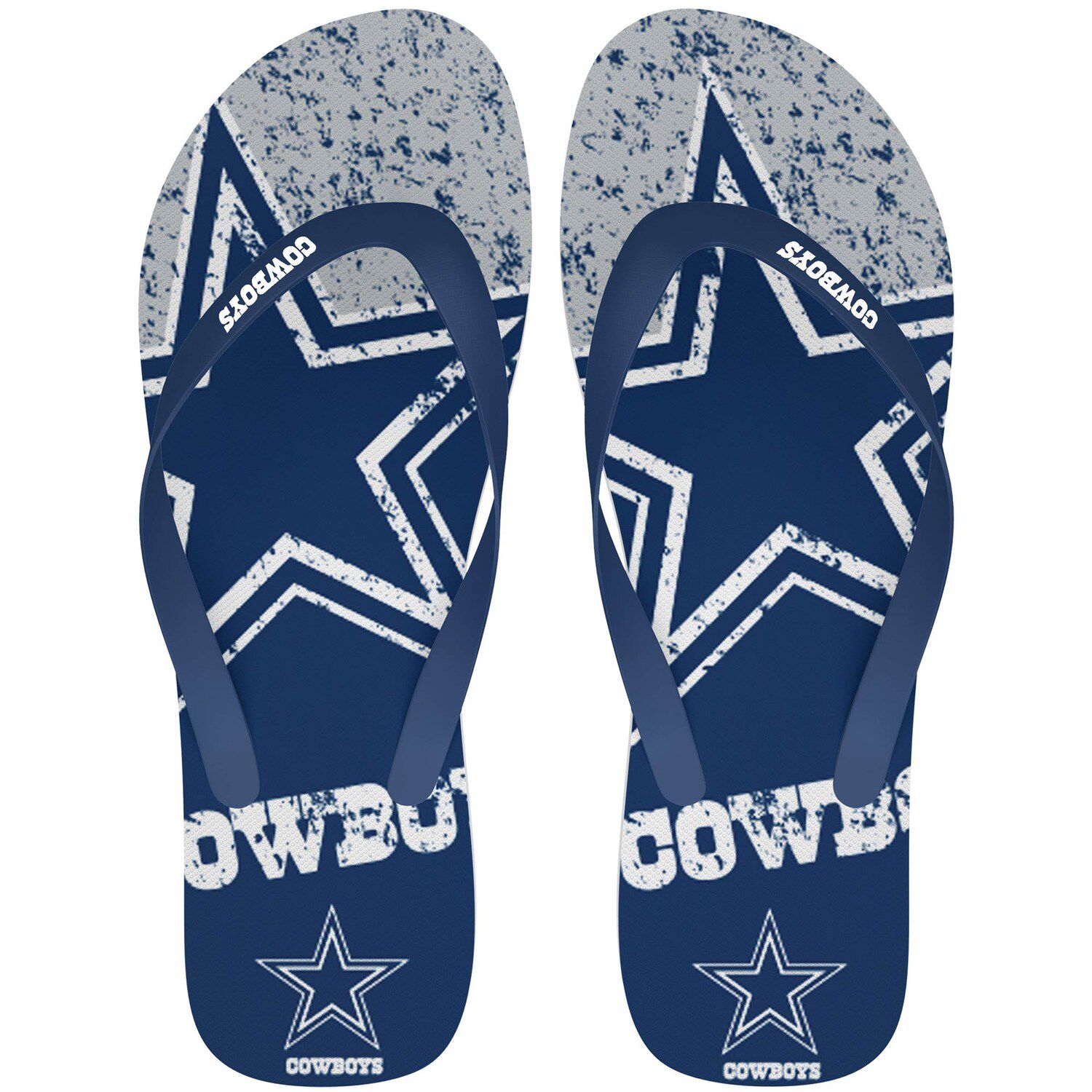 dallas cowboys flip flop slippers
