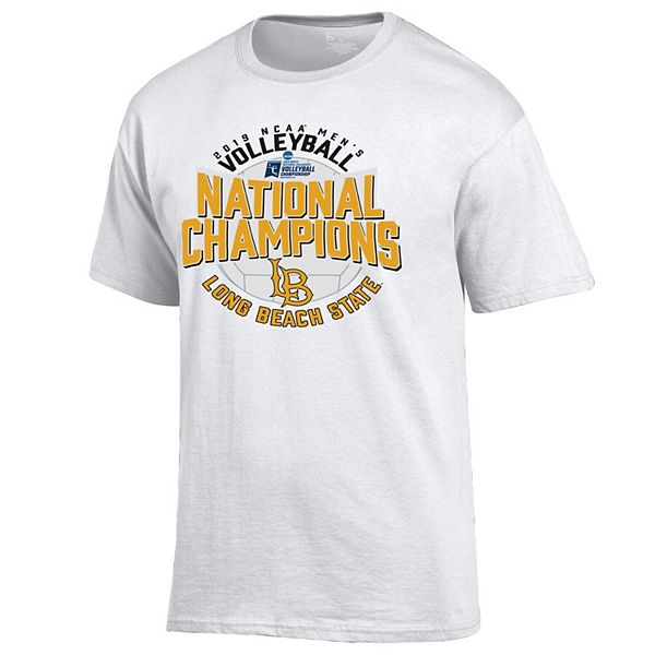 Long Beach State 49ers 2019 NCAA Men's Volleyball National Champions Locker  Room T-Shirt - White