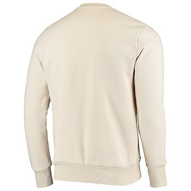 Men's Majestic Threads Oatmeal Atlanta Braves Fleece Pullover Sweatshirt