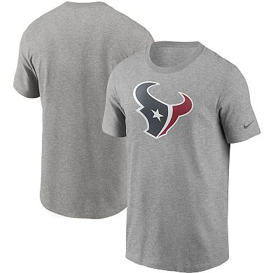 Men's Nike Heathered Gray Houston Texans Primary Logo T-Shirt