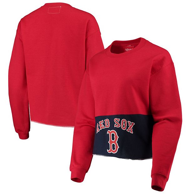 Women's Boston Red Sox Refried Apparel Red Sustainable Cropped Sweatshirt