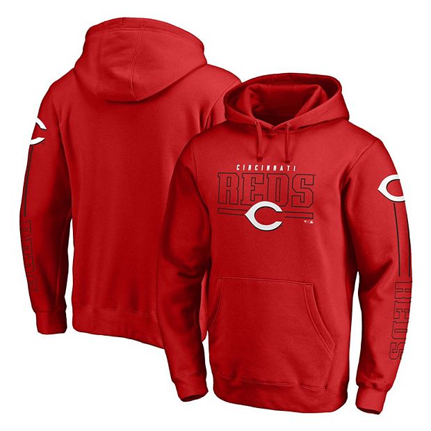 Men's Fanatics Branded Red Cincinnati Reds Team Front Line Fitted Pullover  Hoodie