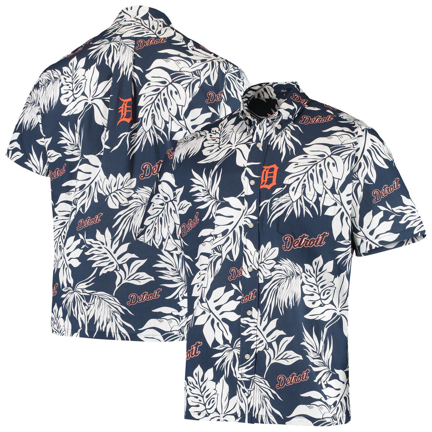 detroit tigers button up shirt