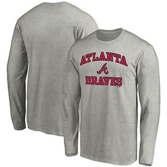 Men's Fanatics Gray Atlanta Braves Heart & Soul Long Sleeve T-Shirt