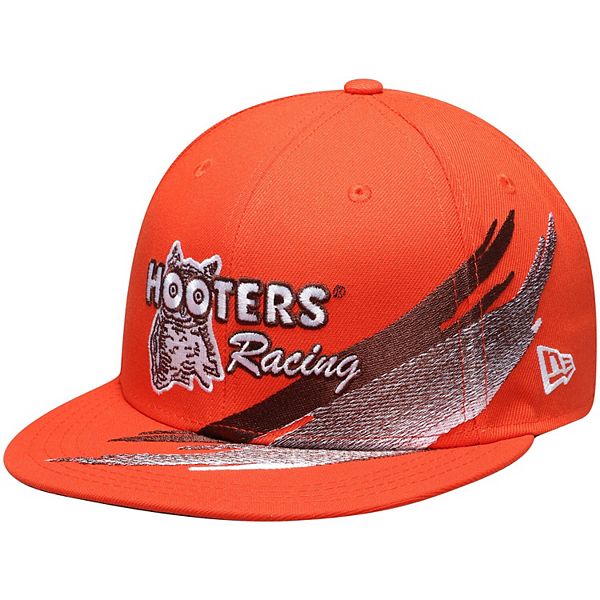 Men's New Era Orange Chase Elliott Hooters 9FIFTY Brush Adjustable Snapback  Hat