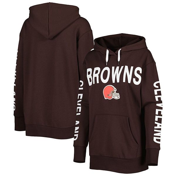 G-III Sports Women's Brown Cleveland Browns Extra Point Pullover Hoodie :  Sports & Outdoors 