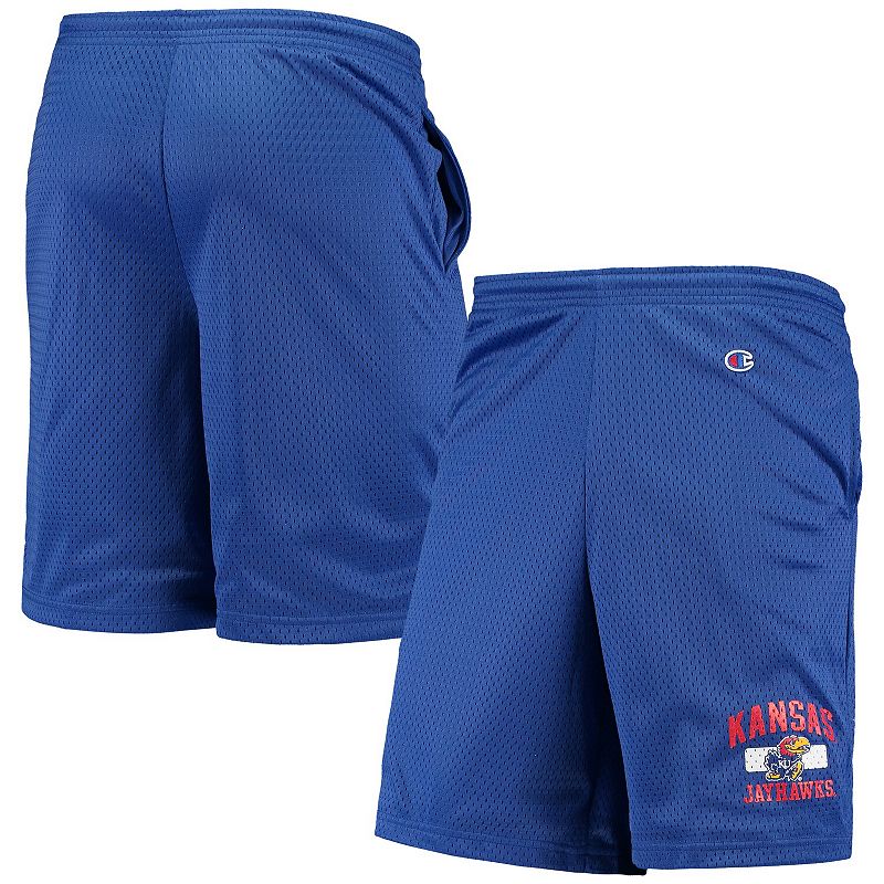 Mens Champion Royal Kansas Jayhawks Classic Shorts, Size: Small, Blue